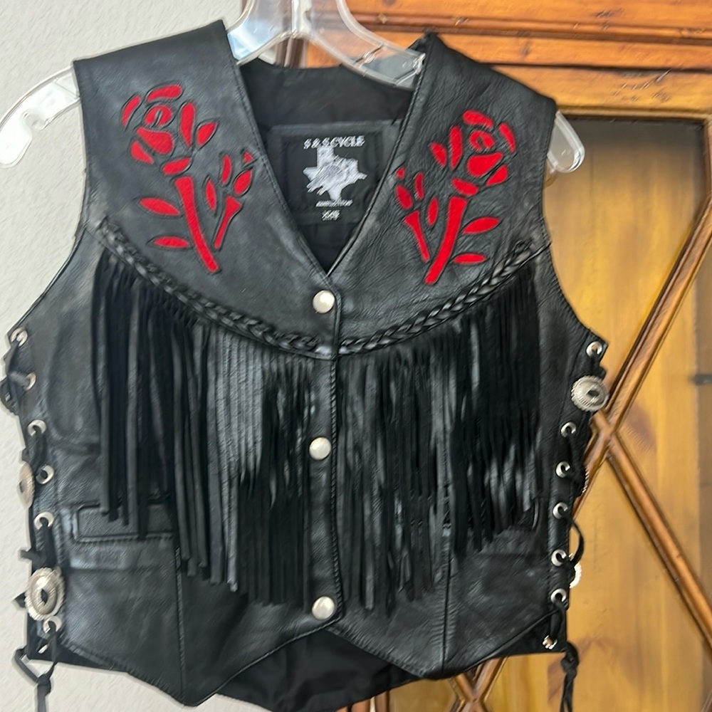 Leather vest, biker vest